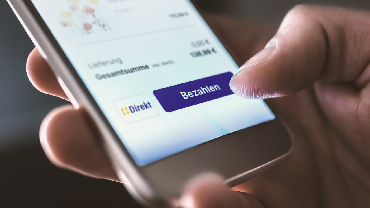 Ansicht der Nutzung von Direkt Überweisung auf dem Smartphone